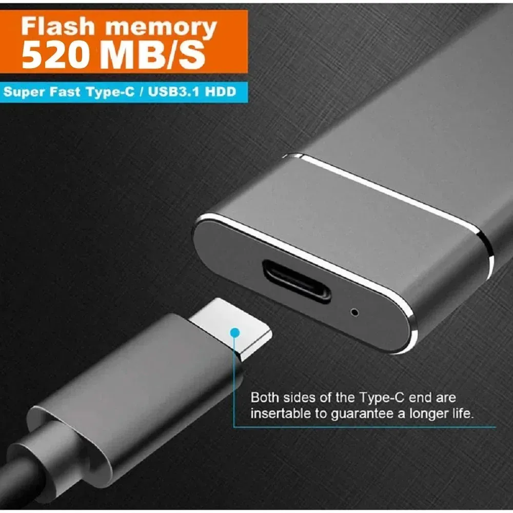 Portable  External Storage SSD 1TB High-speed Mobile Storage Drive