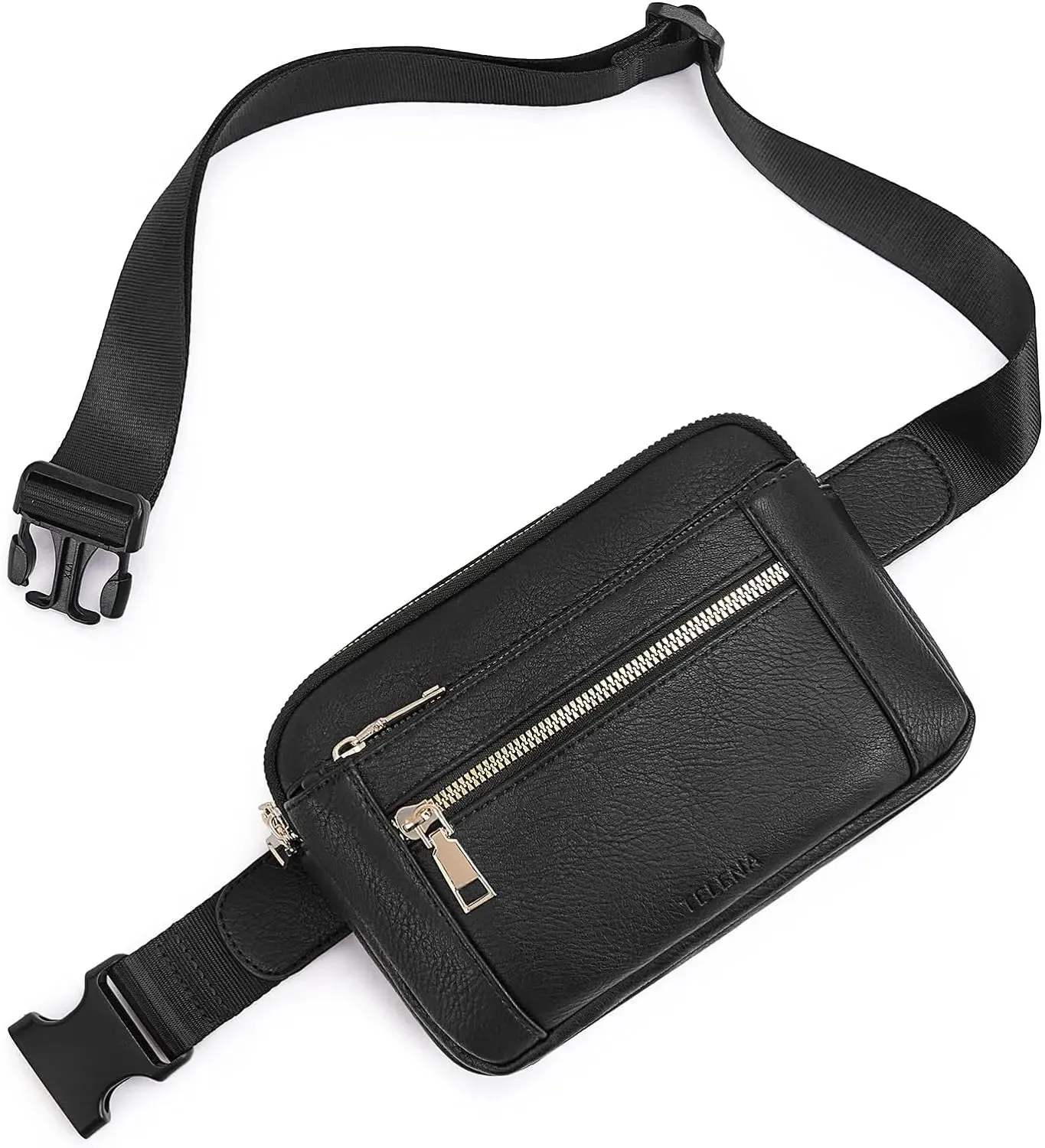 Premium Leather Fanny Pack - Lightweight Waist Bag with Adjustable Belt