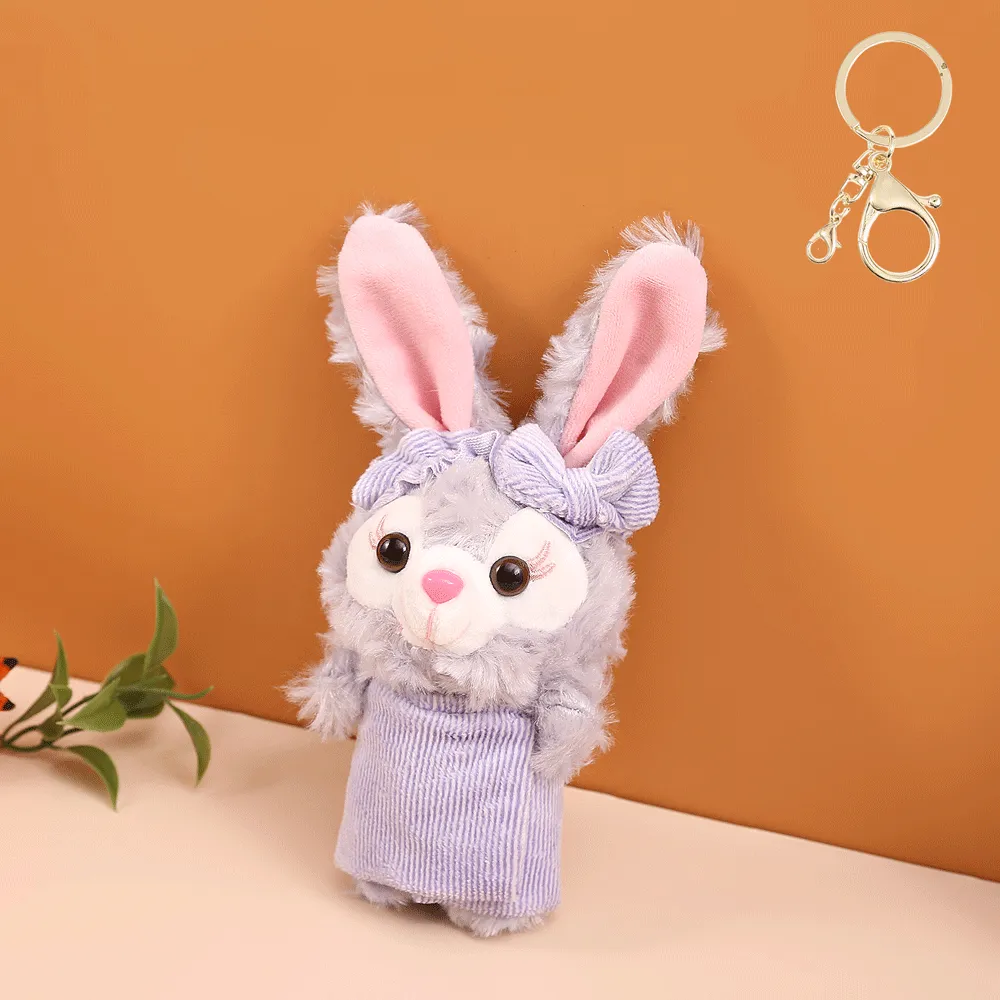 Pretty rabbit in a very unique style keychain