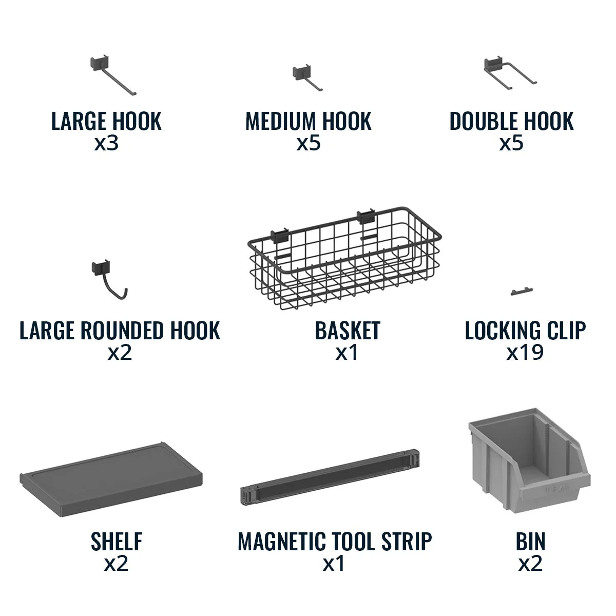 Pristine Pegboard Pro Accessory Pack