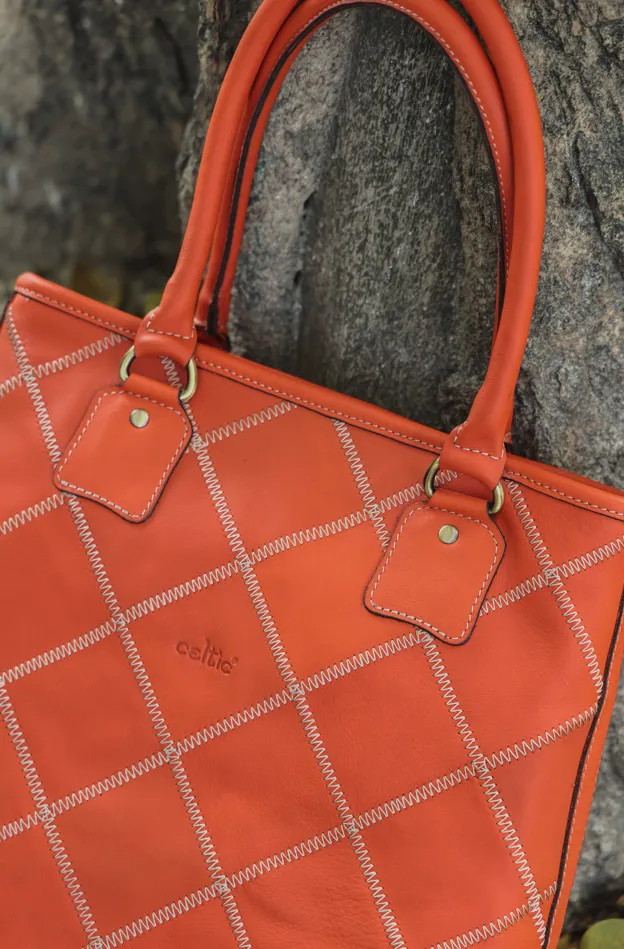 "Chic Comfort in Orange: Elevate Your Style with Our Durable and Spacious Tote Bag" Art: BG-1558-Z