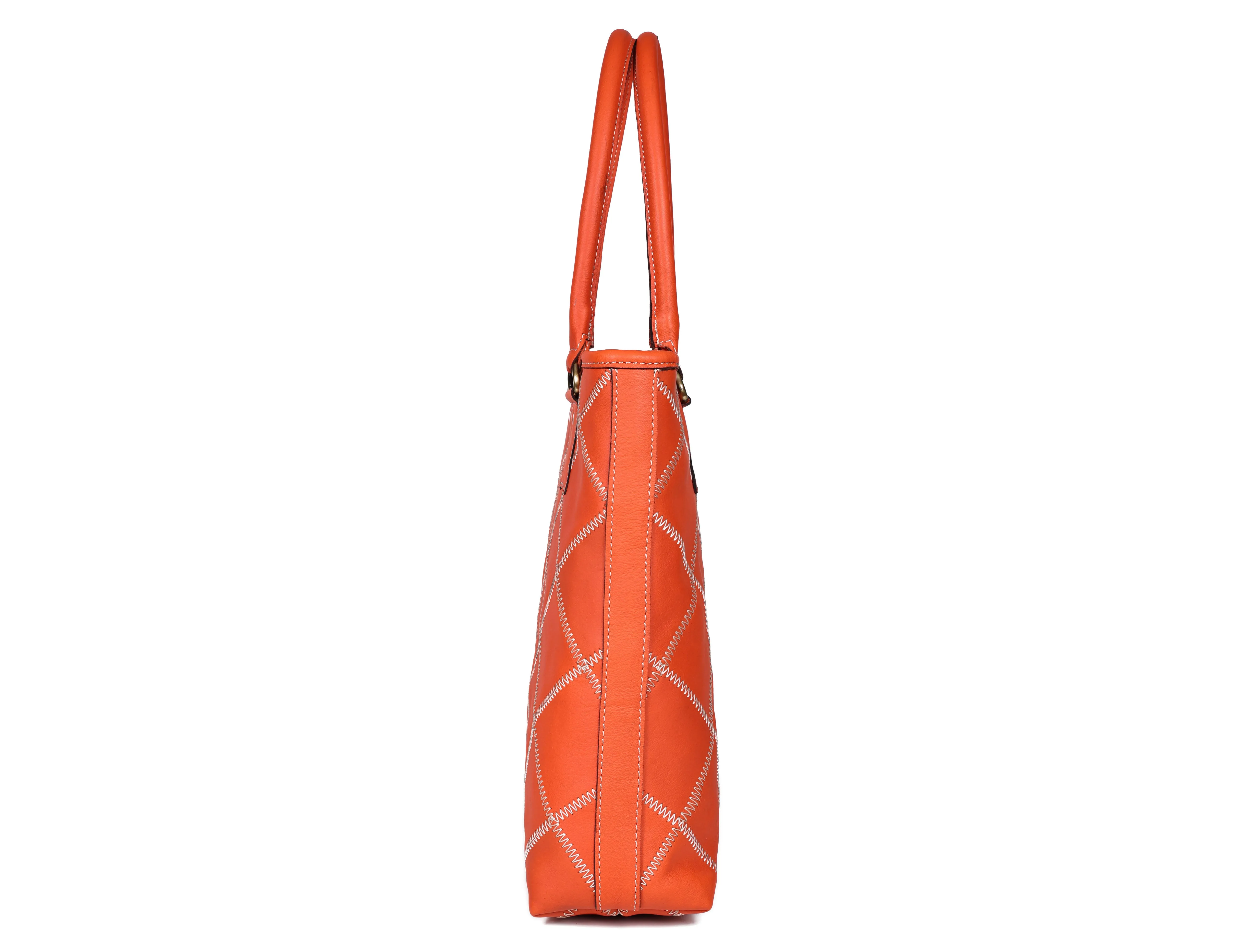 "Chic Comfort in Orange: Elevate Your Style with Our Durable and Spacious Tote Bag" Art: BG-1558-Z