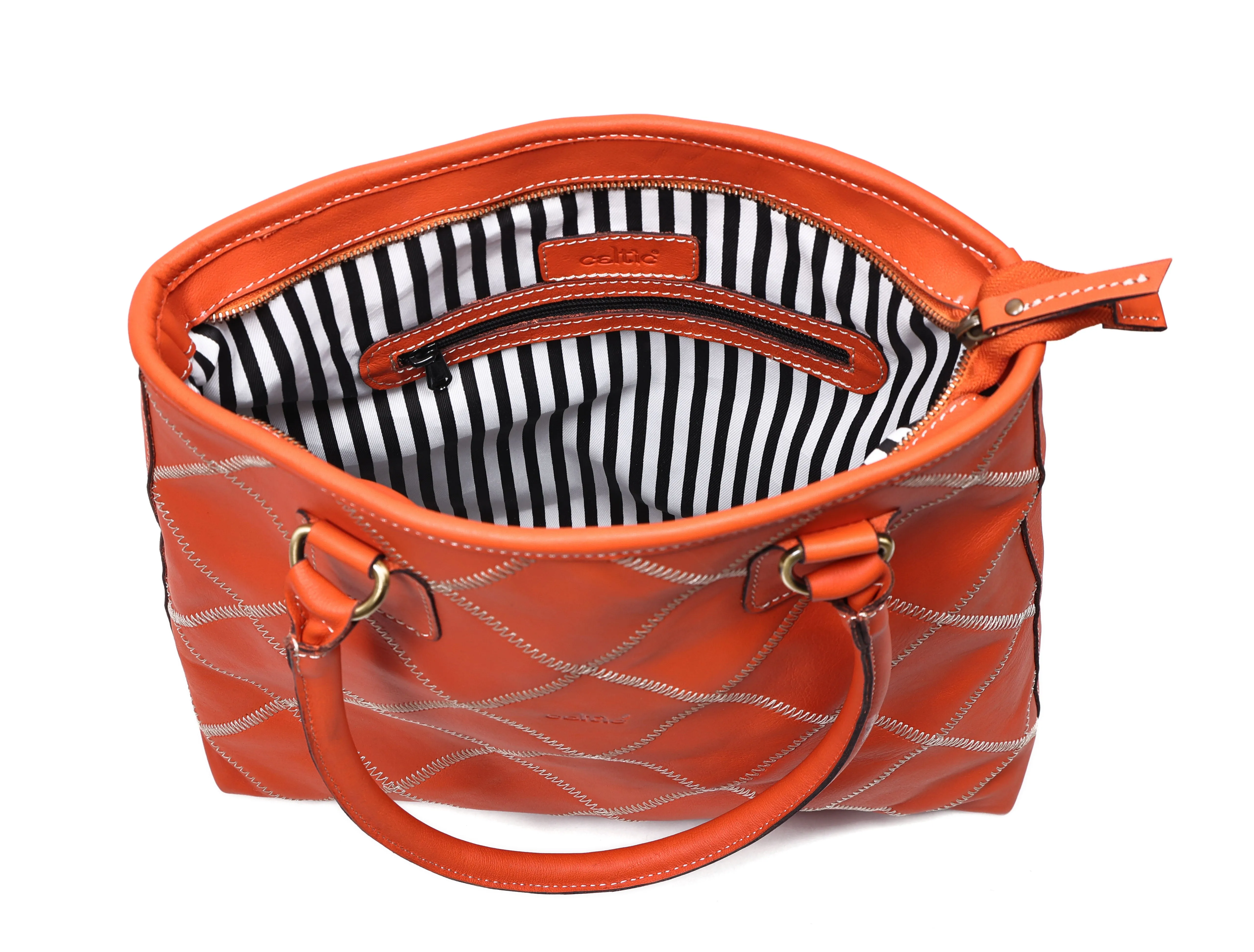 "Chic Comfort in Orange: Elevate Your Style with Our Durable and Spacious Tote Bag" Art: BG-1558-Z