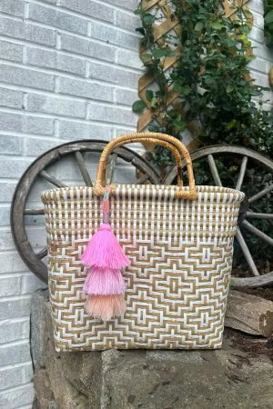 Sconset Sand Bamboo Citron Tote