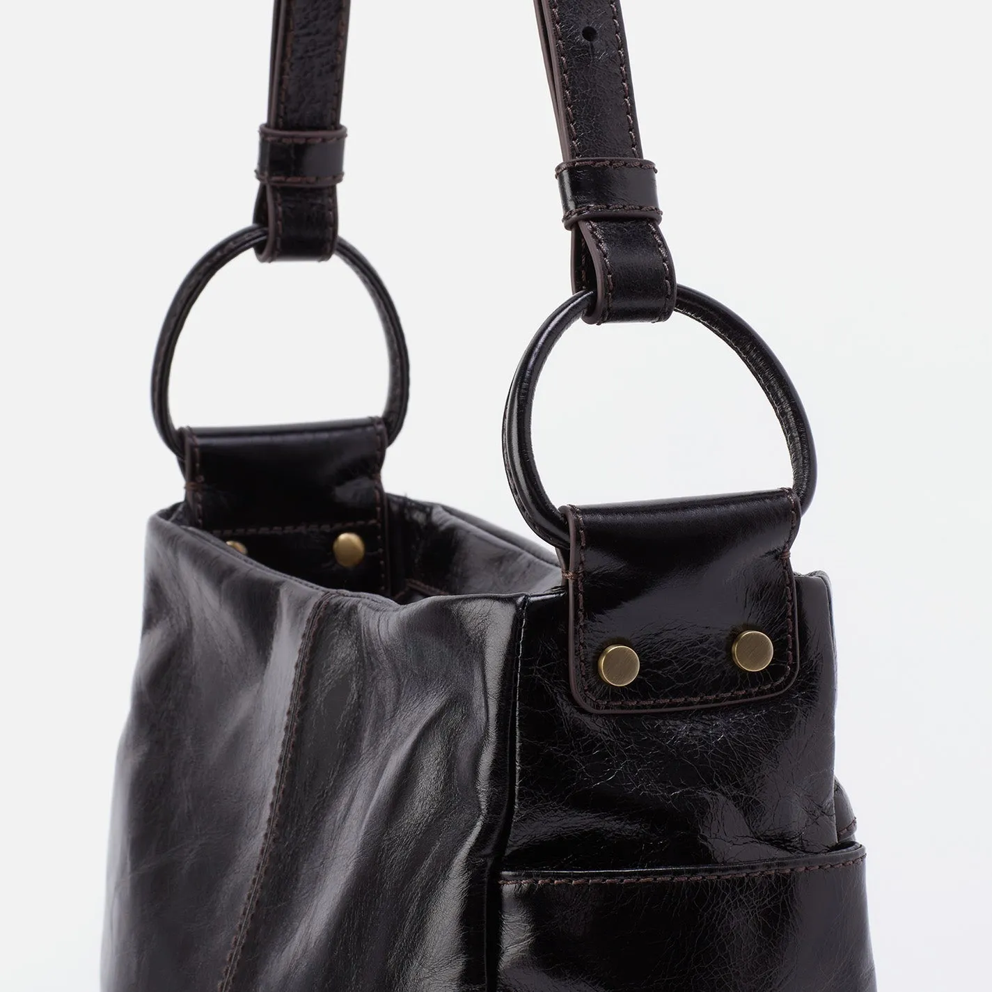 Sheila Crossbody In Polished Leather - Black