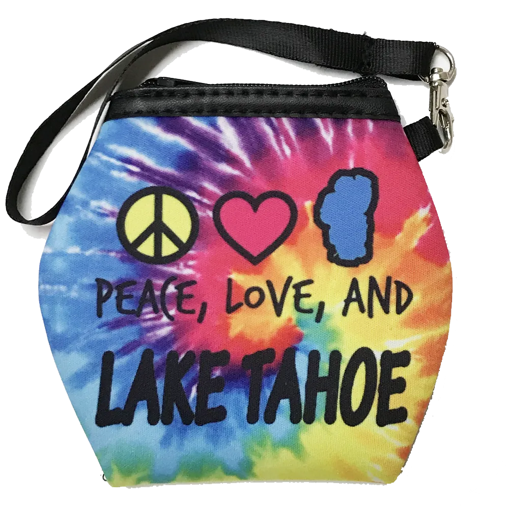 Souvenir Coin Purse Tye-Dye, Peace, Love & Lake Tahoe