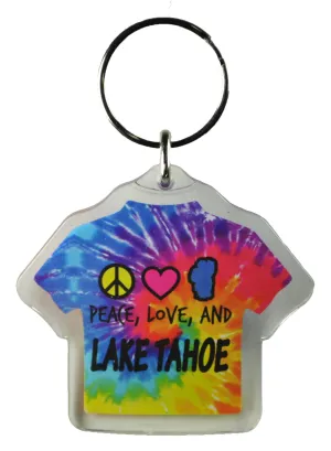 Souvenir Keychain Tye Dye T-Shirt Lake Tahoe Keychain