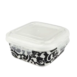 Square Porcelain Food Storage Container - Vine