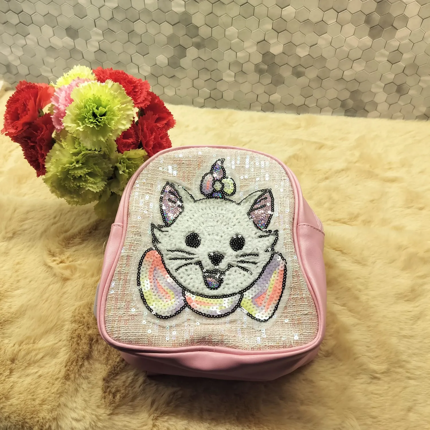 Stylish And Colorful Cat Mini Backpack