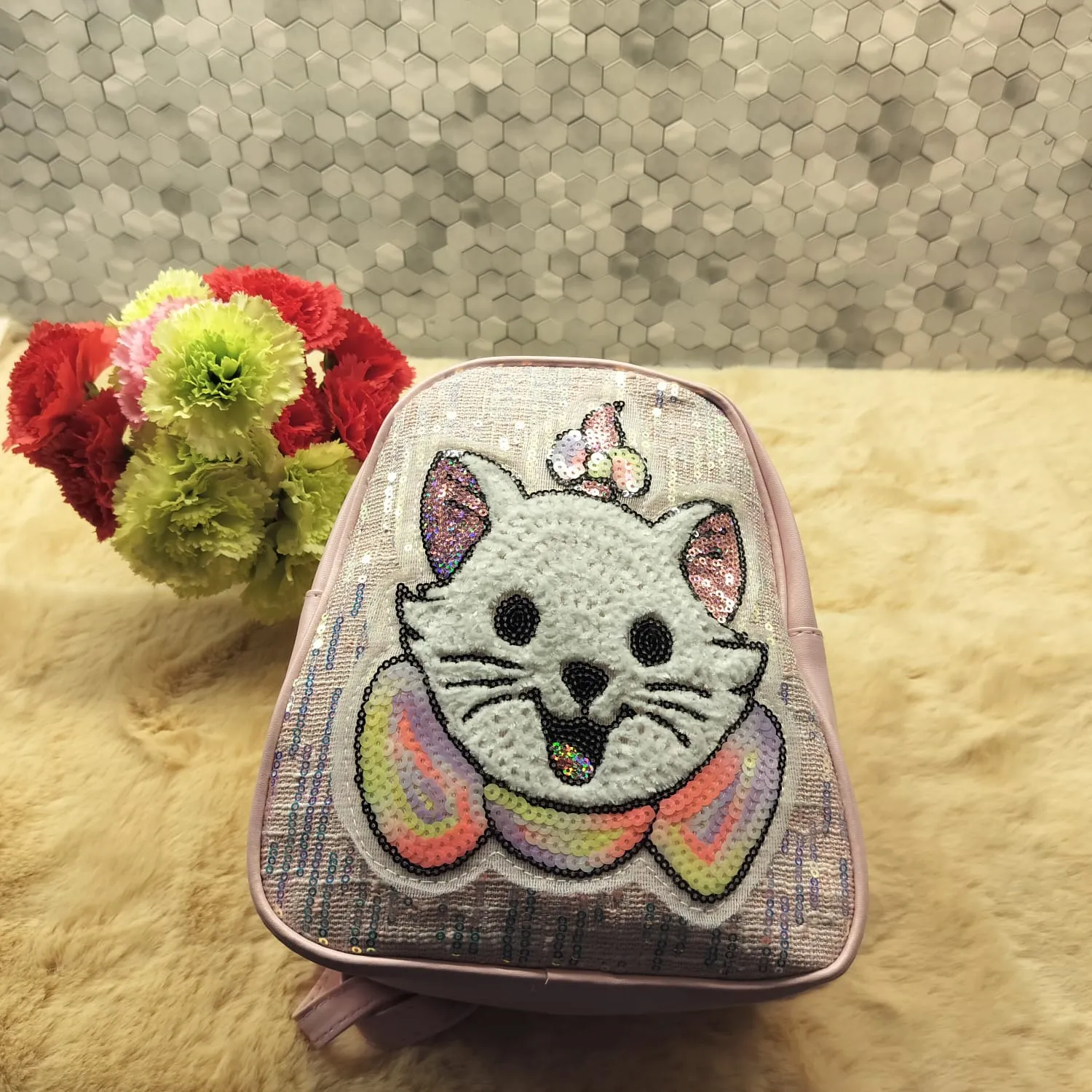 Stylish And Colorful Cat Mini Backpack