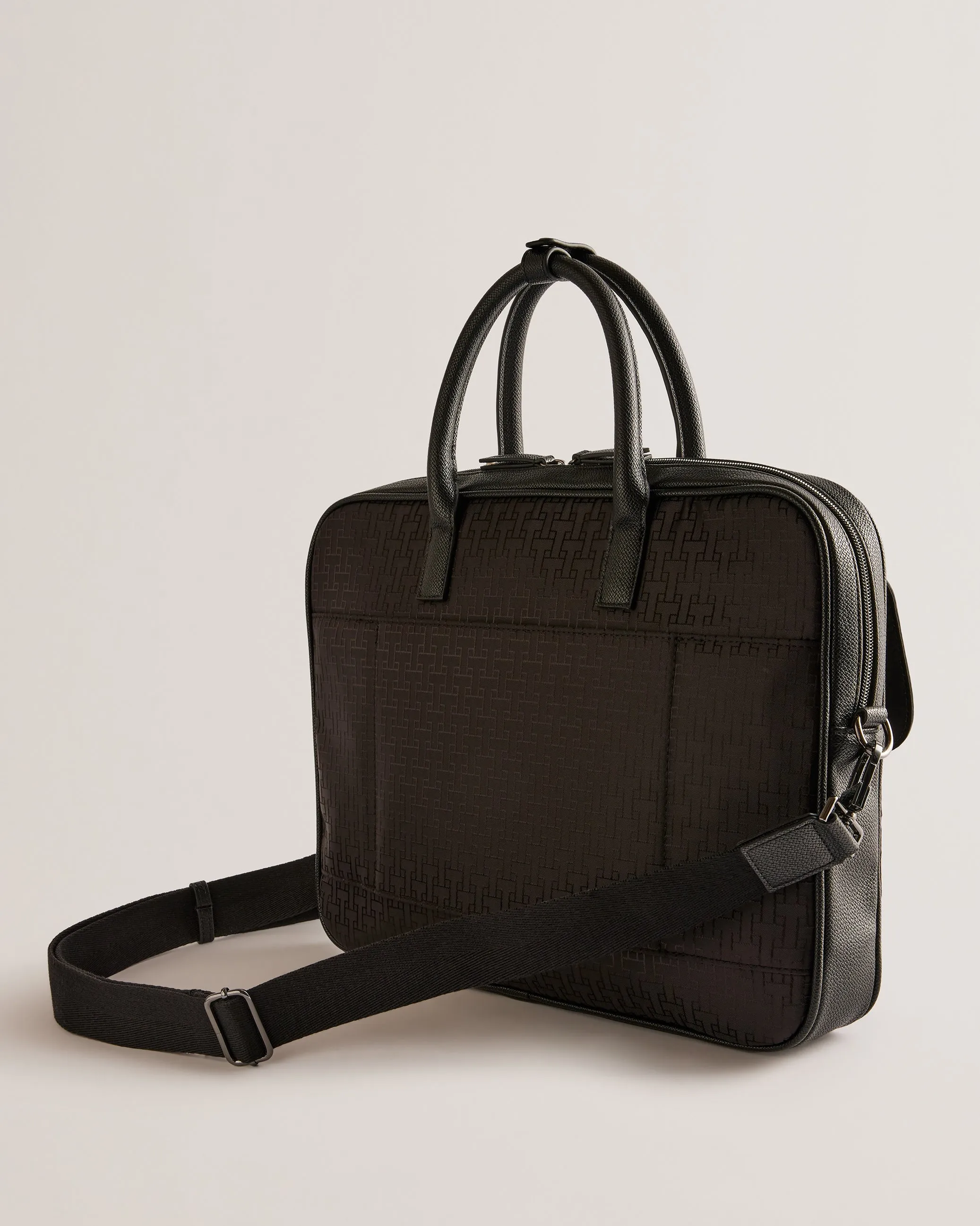 Terance T Jacquard Document Bag Black