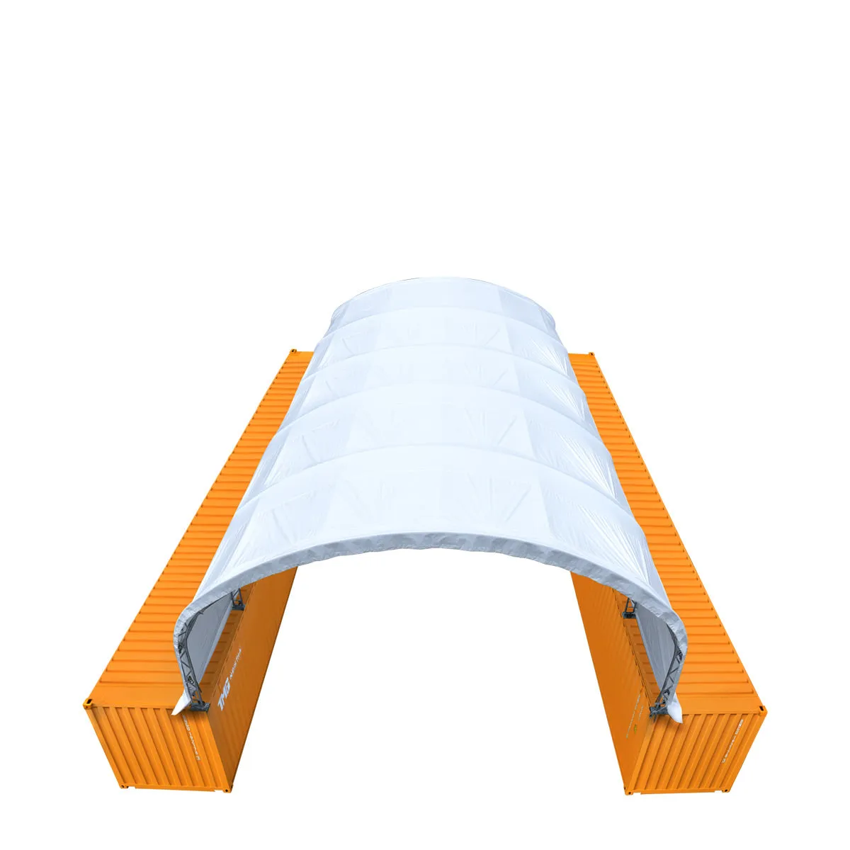 TMG Industrial 30' x 40' Dual Truss Container Shelter with Heavy Duty 17 oz PVC Cover, TMG-DT3040C