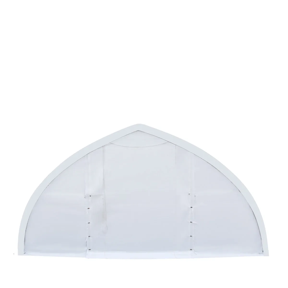 TMG Industrial 30' x 80' Peak Ceiling Storage Shelter with Heavy Duty 17 oz PVC Cover & Drive Through Doors, TMG-ST3080V