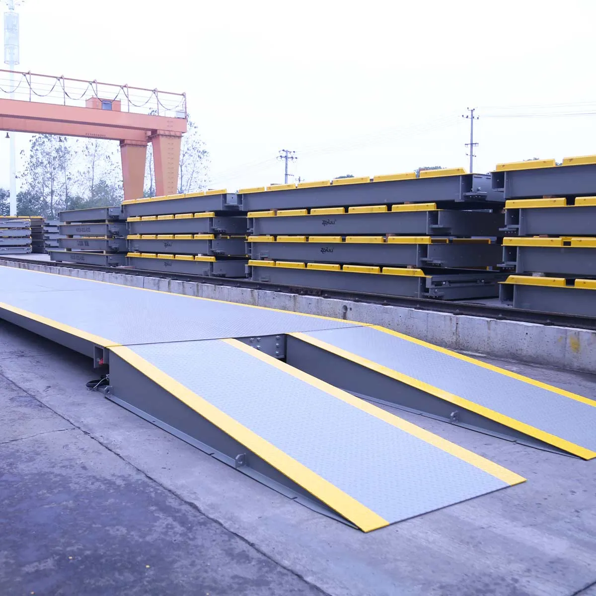 TMG Industrial 60 Ton Weighbridge Truck Scale, -35℃ to  70℃, 10’ x 56’ (W x L), High-Quality Steel, U-Shape Beam Design, 120% Safe Overload, TMG-FST60