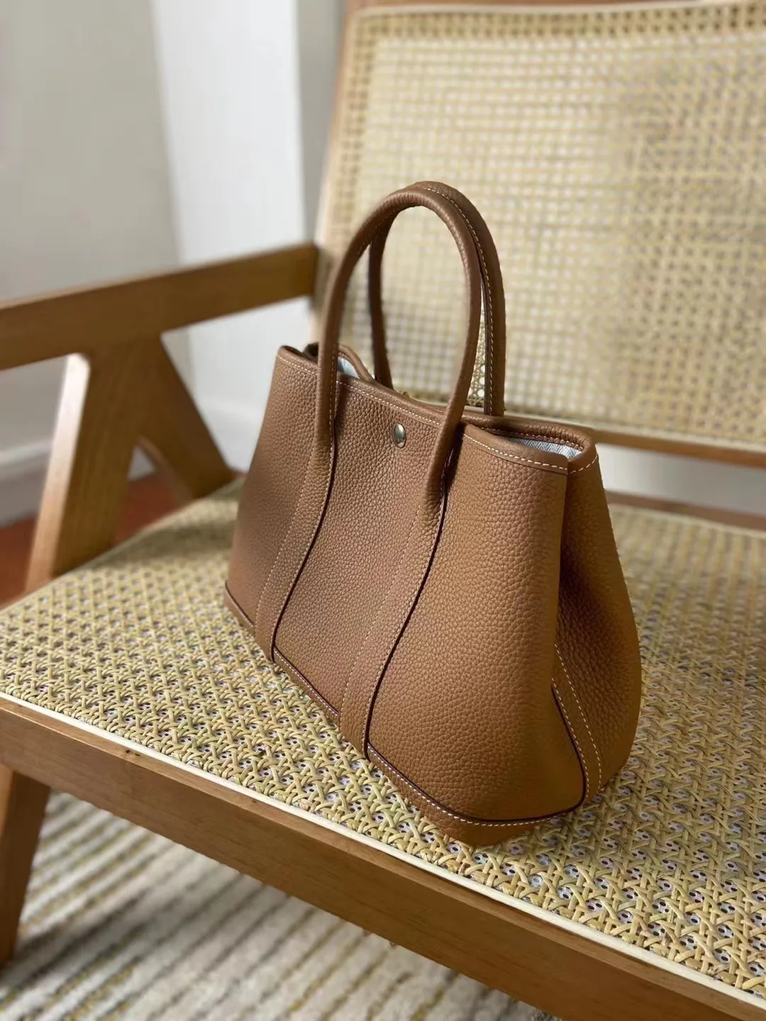 Togo Leather Tote Handbag