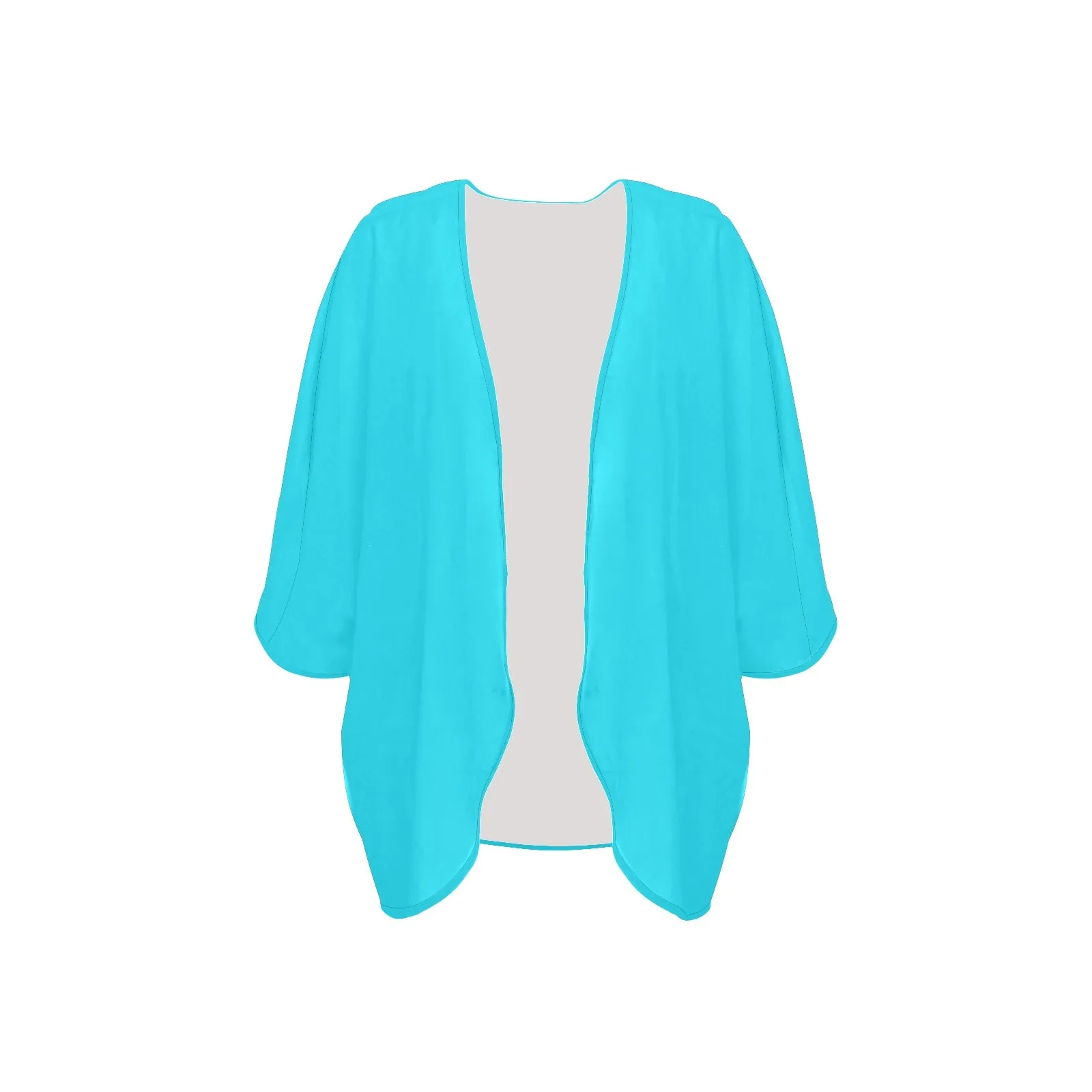 Turquoise Women's Chiffon Kimono