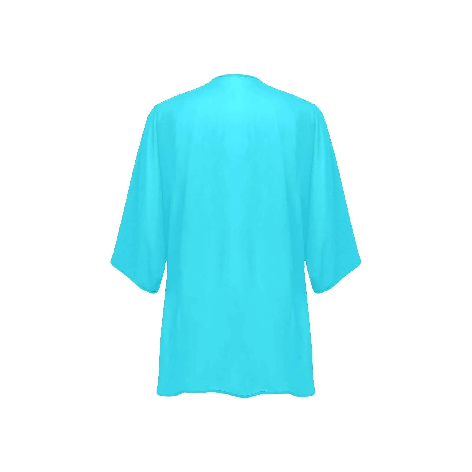 Turquoise Women's Chiffon Kimono