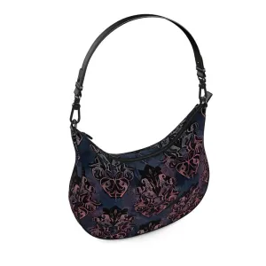 Vampire Art Grunge Goth Damask Curve Hobo Bag